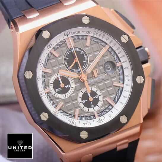 AP Pride of Germany Replica 4 Audemars Piguet Black Dial Rose Gold Case Replica front view