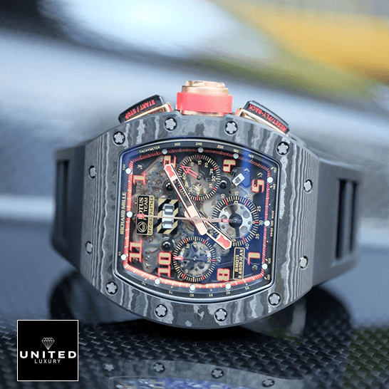 Richard Mille F1 Replica 1 Richard Mille RM011 Romain Lotus Rose Gold Replica crown / push button