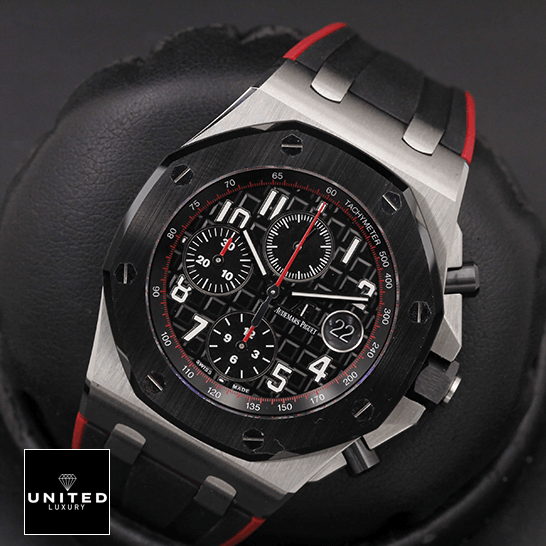 AP Vampire Replica 6 Audemars Piguet Royal Oak Black Dial Replica red second hand in the box