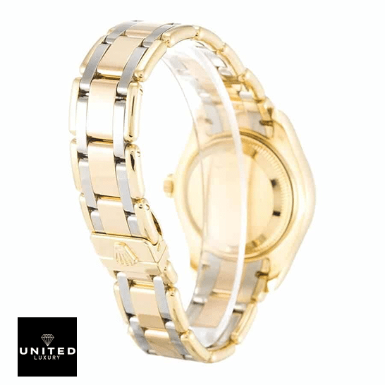 Rolex Tridor Pearlmaster Ladies Gold & Diamond 80298-0048 Replica 1 Rolex Tridor Pearlmaster 80298-0048 Two Tone Bracelet Fold Clasp on the Rolex Logo Replica
