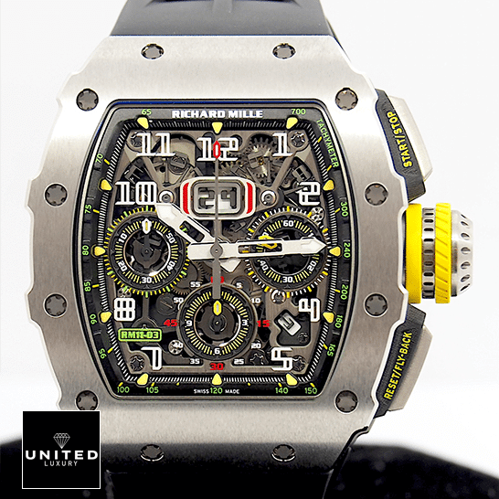 Richard Mille Titanium Replica 3 Richard Mille RM01103 Titane Flyback Man Replica white background