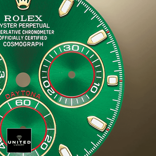 Rolex Cosmograph Daytona Oyster Yellow Gold Green Dial 116508-0013 Replica 4 Rolex Cosmograph Daytona Green Dial 116508-0013 Replica