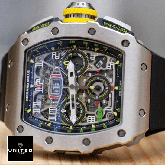 Richard Mille Titanium Replica 4 Richard Mille RM01103 Black Dial Replica side view