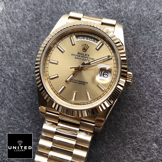 Rolex Presidential Yellow Gold 228238-0003 Replica 1 Rolex Day-Date 40 228238-0003 EW Yellow Gold Champagne Dial Replica