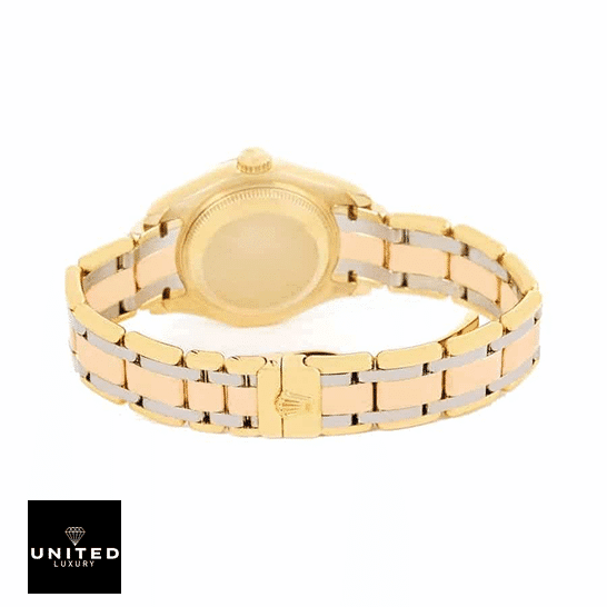 Rolex Tridor Pearlmaster Ladies Gold & Diamond 80298-0048 Replica 5 Rolex Tridor Pearlmaster 80298 Stainless Steel Yellow Gold & White Gold Bracelet Replica