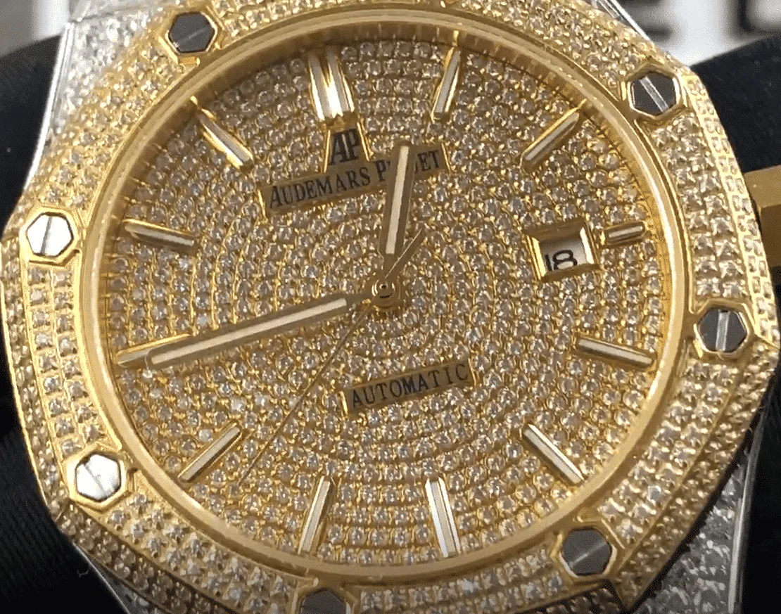 Audemars Piguet Royal Oak Iced Out Yellow Gold Replica 2 Screenshot 36