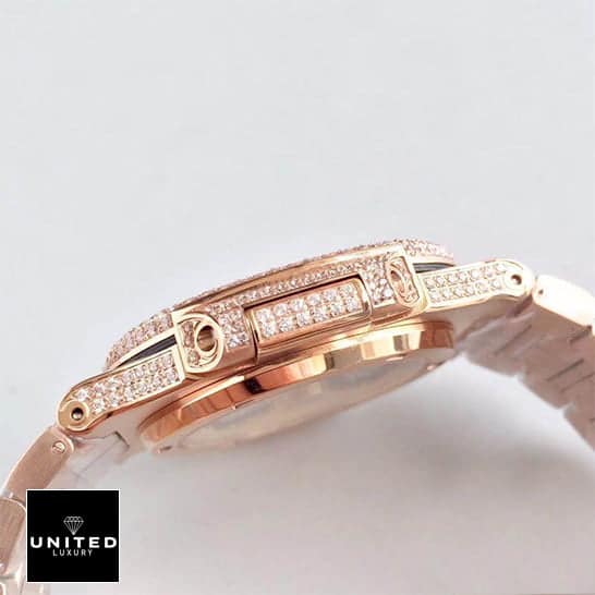 Patek Philippe Nautilus 5719/10G-010 Replica 3 Patek philippe nautilus 5719/10G-010 diamond replica side view