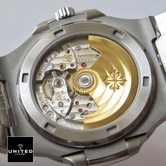 Patek Nautilus 5711/1A-011 Replica 3 Patek Philippe Nautilus 57111A-011 Steel Swiss Mechanism Replica upside view