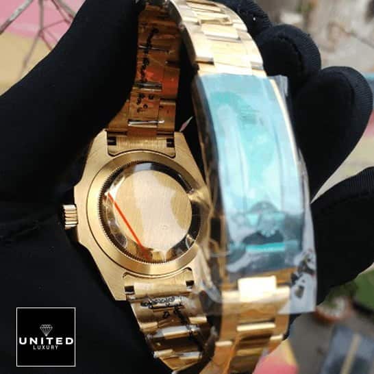 Rolex GMT-Master II 11678LN Yellow Gold Green Dial oyster Replica 4 Rolex GMT Green Dial Replica Gold Bracelet and Clasp