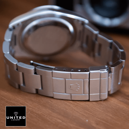 Rolex 124270 Replica 2 Rolex Explorer 124270 Replica Oyster Bracelet Fold Clasp on the Rolex logo