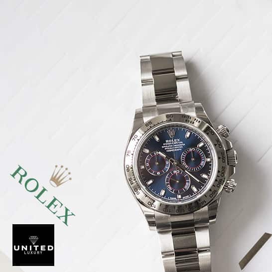 Daytona White Gold Blue Dial Replica 3 Rolex Daytona 116509 Blue Dial Replica on the Rolex Box
