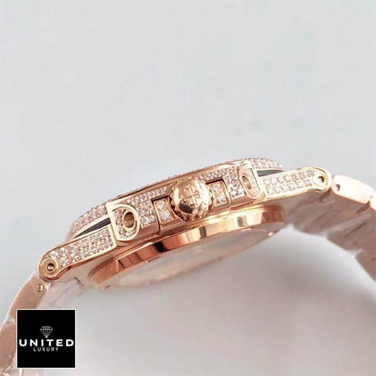 Patek Philippe Nautilus 5719/10G-010 Replica 5 Patek Philippe Nautilus 5719/10G-010 Gold Crown Pusher Replica