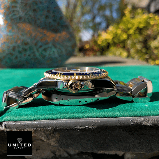 Rolex Submariner Serti Two Tone Stainless Steel Gold Diamond 16613 Replica 8 Rolex Submariner 16613 S.Steel Gold Crown Pusher Replica