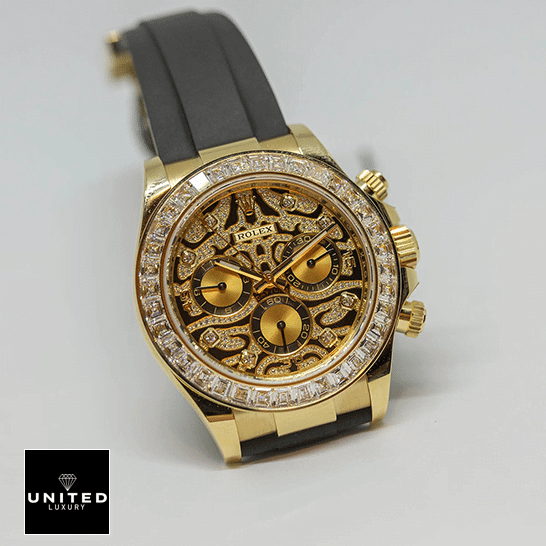 Rolex Daytona "Eye Of The Tiger" 116588TBR Replica 2 Rolex Daytona Eye of the Tiger Yellow Gold 116508-0004 Replica Gem-Set Bezel