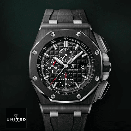 Audemars Royal Oak Offshore 26402CE.OO.A002CA.01 Replica 6 Audemars Piguet 26402CE.OO_.A002CA.01 Black Dial Replica black background
